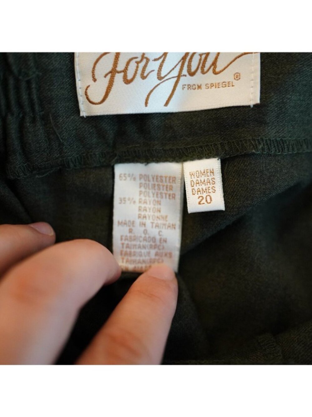 Vintage Spiegel For You Dress Pants Womens 20 36x27 Gray Tweed Office Bottoms - Picture 5 of 8